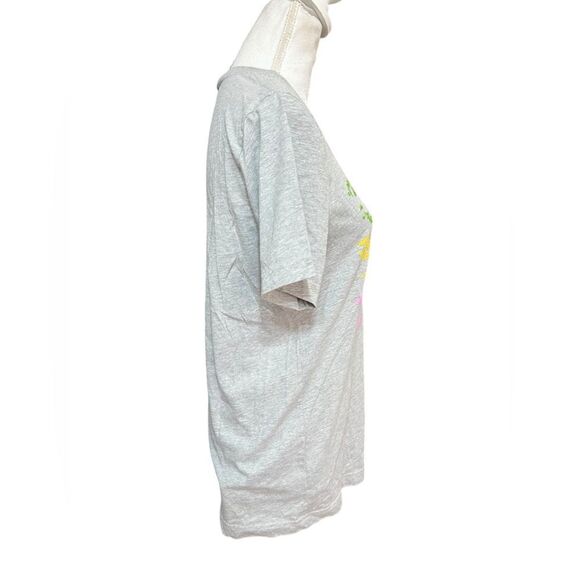 Rosie Assoulin Gray Graphic T Shirt Size Small Abstract Faces - Picture 2 of 5